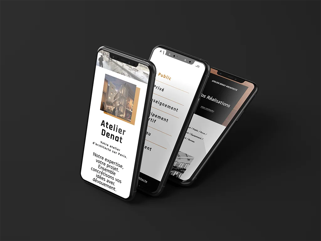 Mockup mobile atelier denat