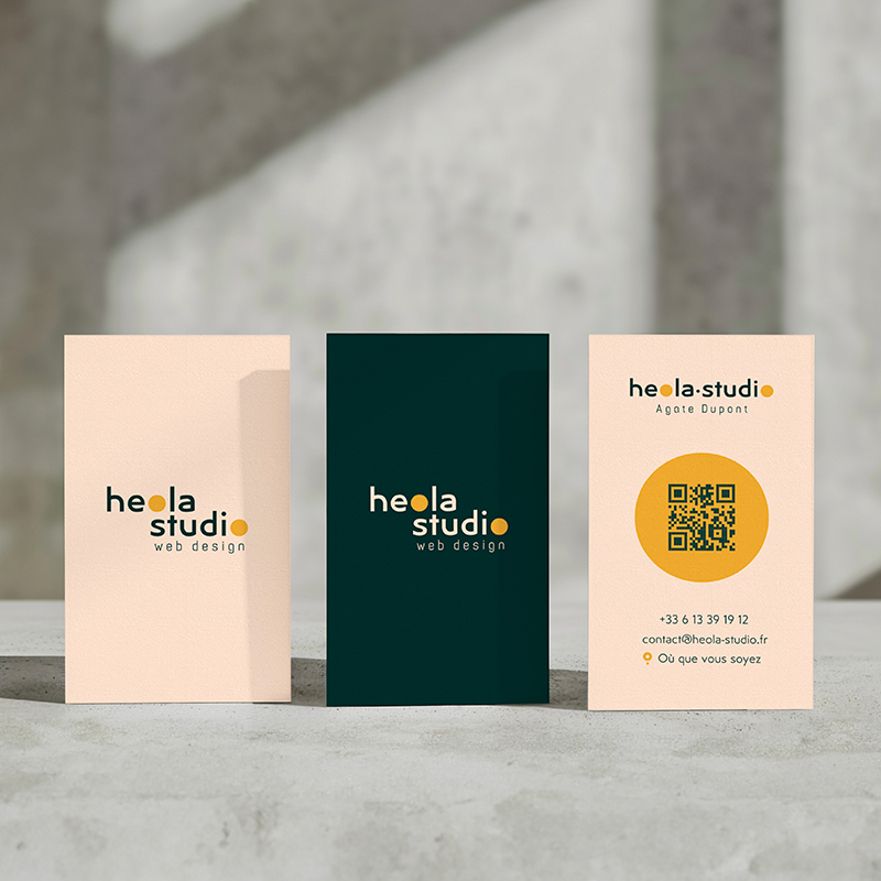 Mockup carte de visite heola studio