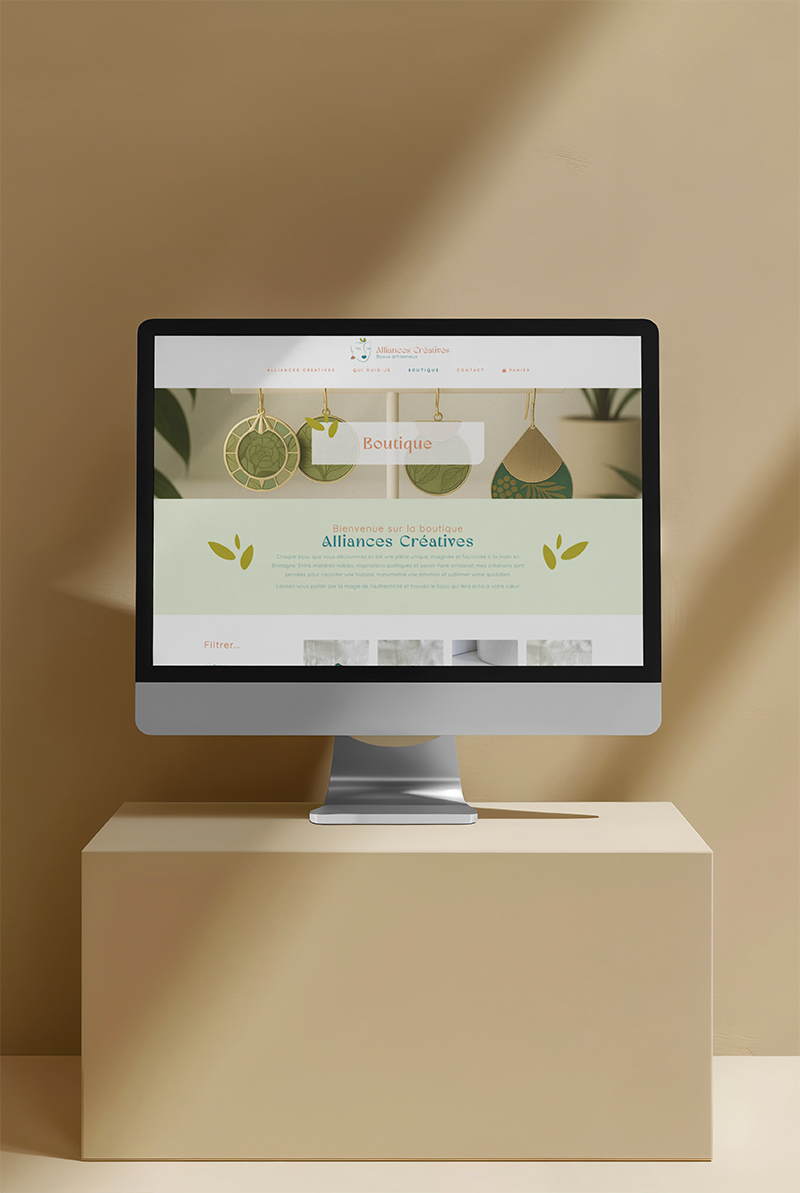 mockup Site alliances créatives